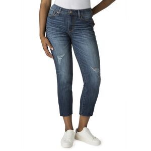 Levi’s High Rise Slim Crop Jeans Distressed Denim Size 14